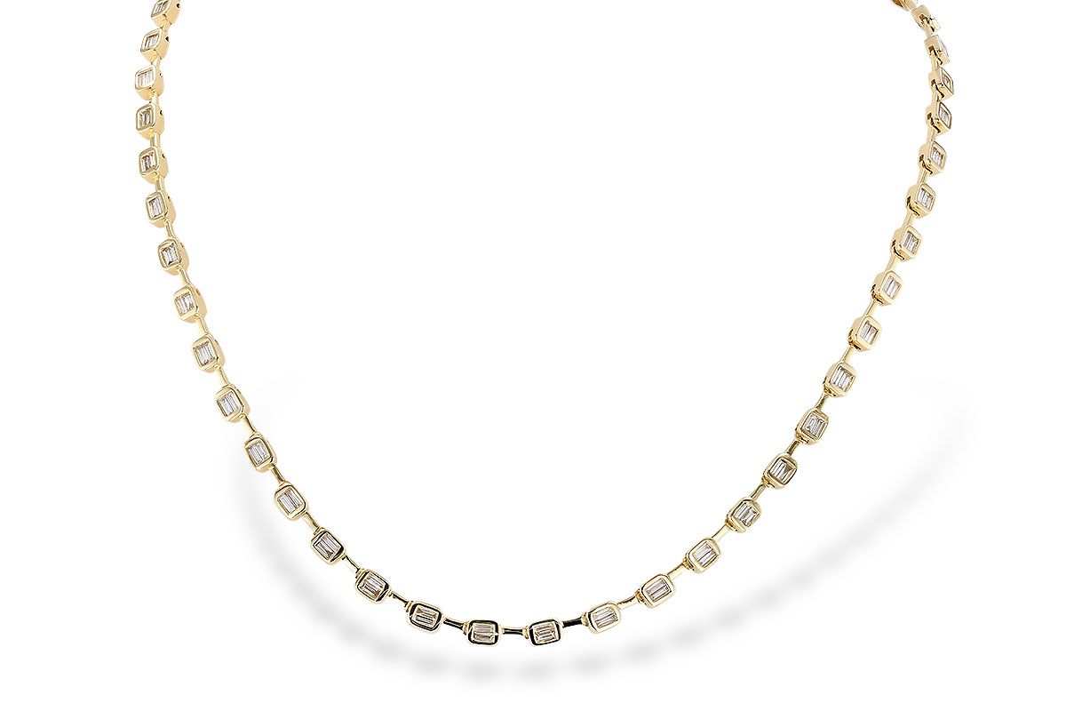F301-50675: NECKLACE 2.05 TW BAGUETTES (17 INCHES)