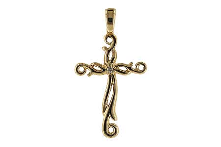 B034-22494: CROSS PENDANT .01 BR