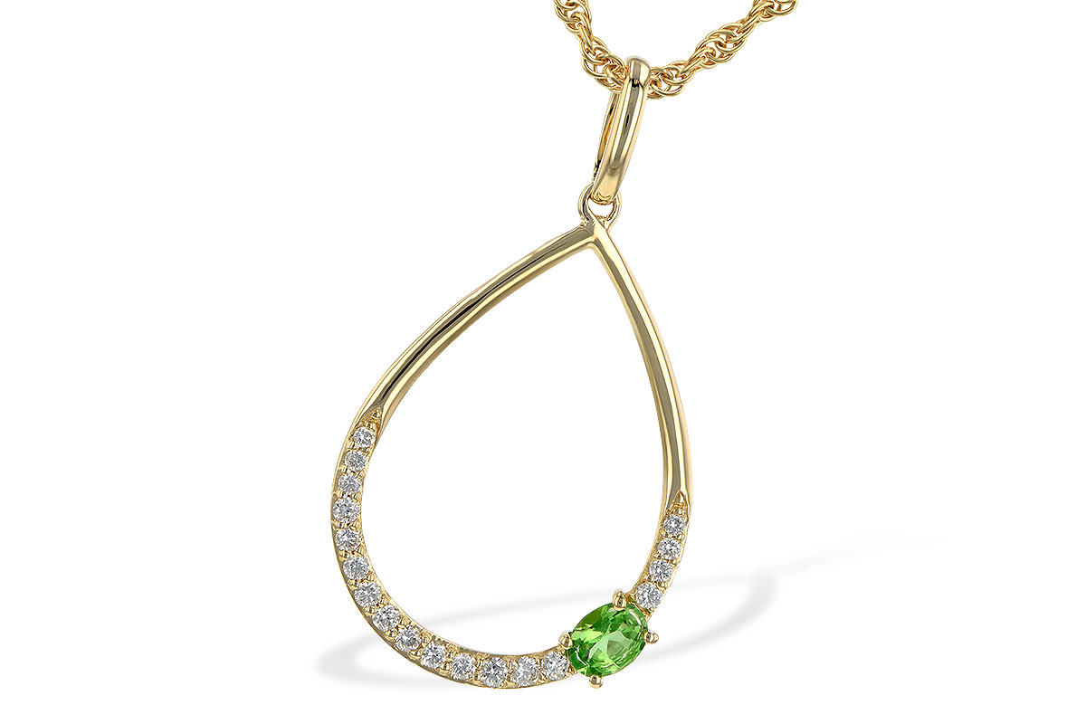 C217-89776: NECK .17 GREEN GARNET .26 TGW