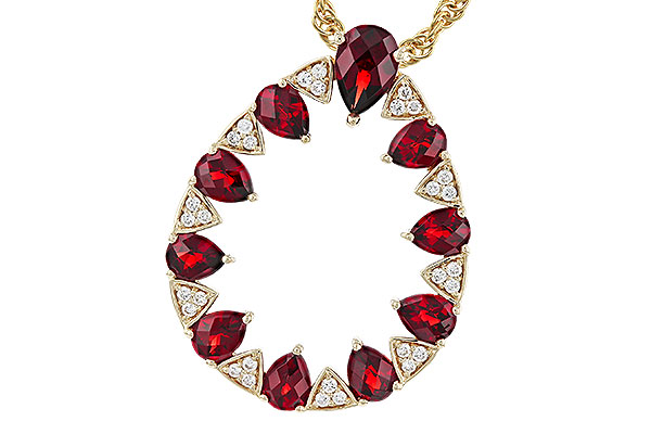 G302-38830: NECKLACE 1.85 GARNET 1.96 TGW