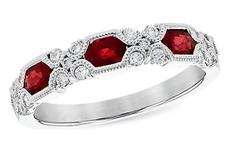H300-58830: LDS WED RG .74 RUBY 1.00 TGW (4x3MM RUBY)