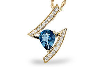 K302-37939: NECK 1.04 LONDON BLUE TOPAZ 1.23 TGW (8x6MM)