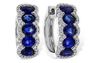 K302-44275: EARRINGS 2.32 TW SAPPHIRE 2.57 TGW