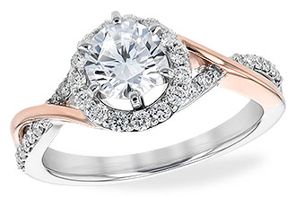 M216-98839: LDS SEMI DIA RG .31 TW (WG RG/ROSE TRIM)