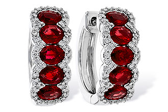 M302-43448: EARRINGS 2.20 TW RUBY 2.45 TGW